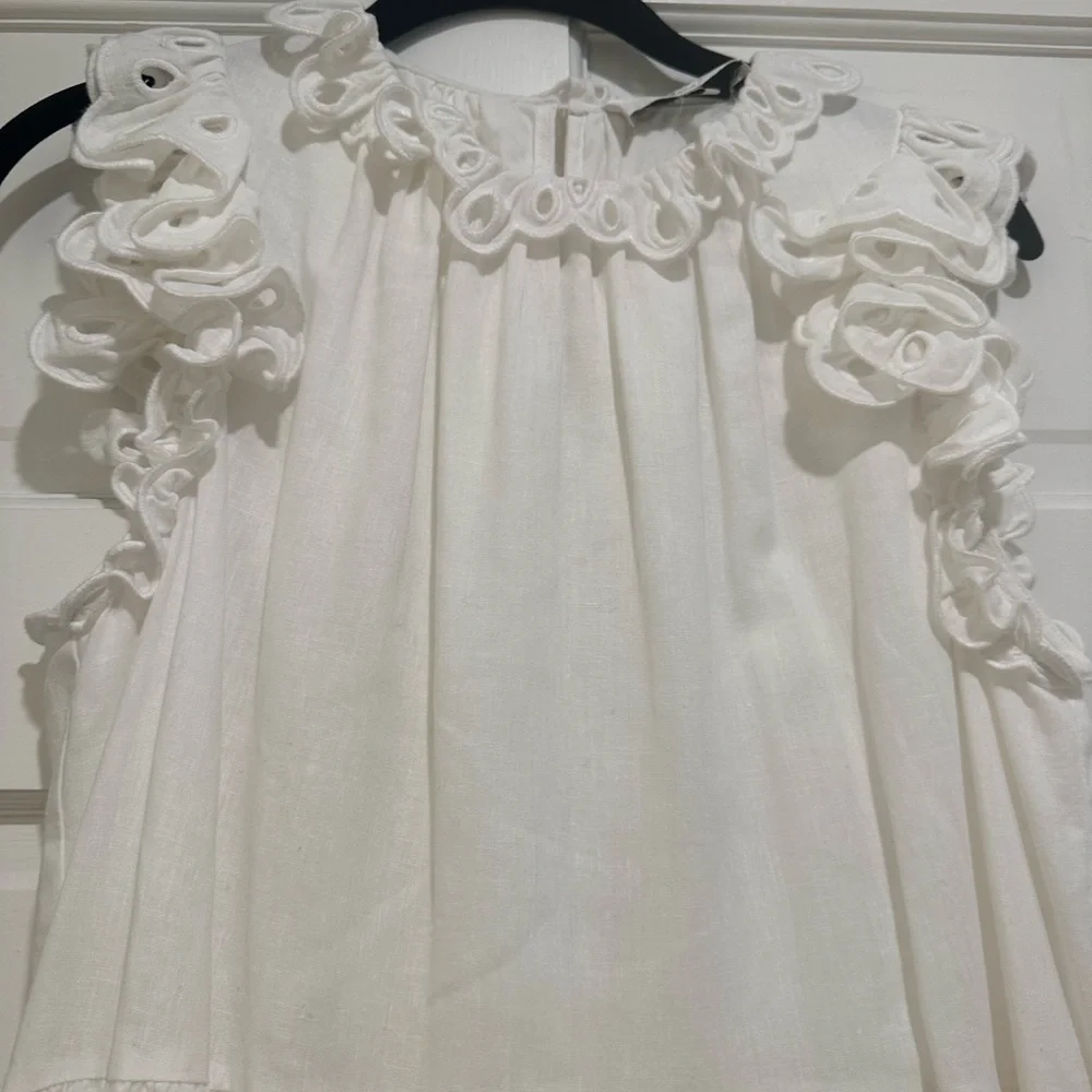 Sea White Ruffled Dress - Picture 2 of 4